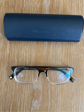 Warby Parker Brady Tortoiseshell Rectangular Glasses with Case